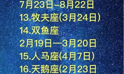 星座月份表查询2023最新版本_星座月份表2021